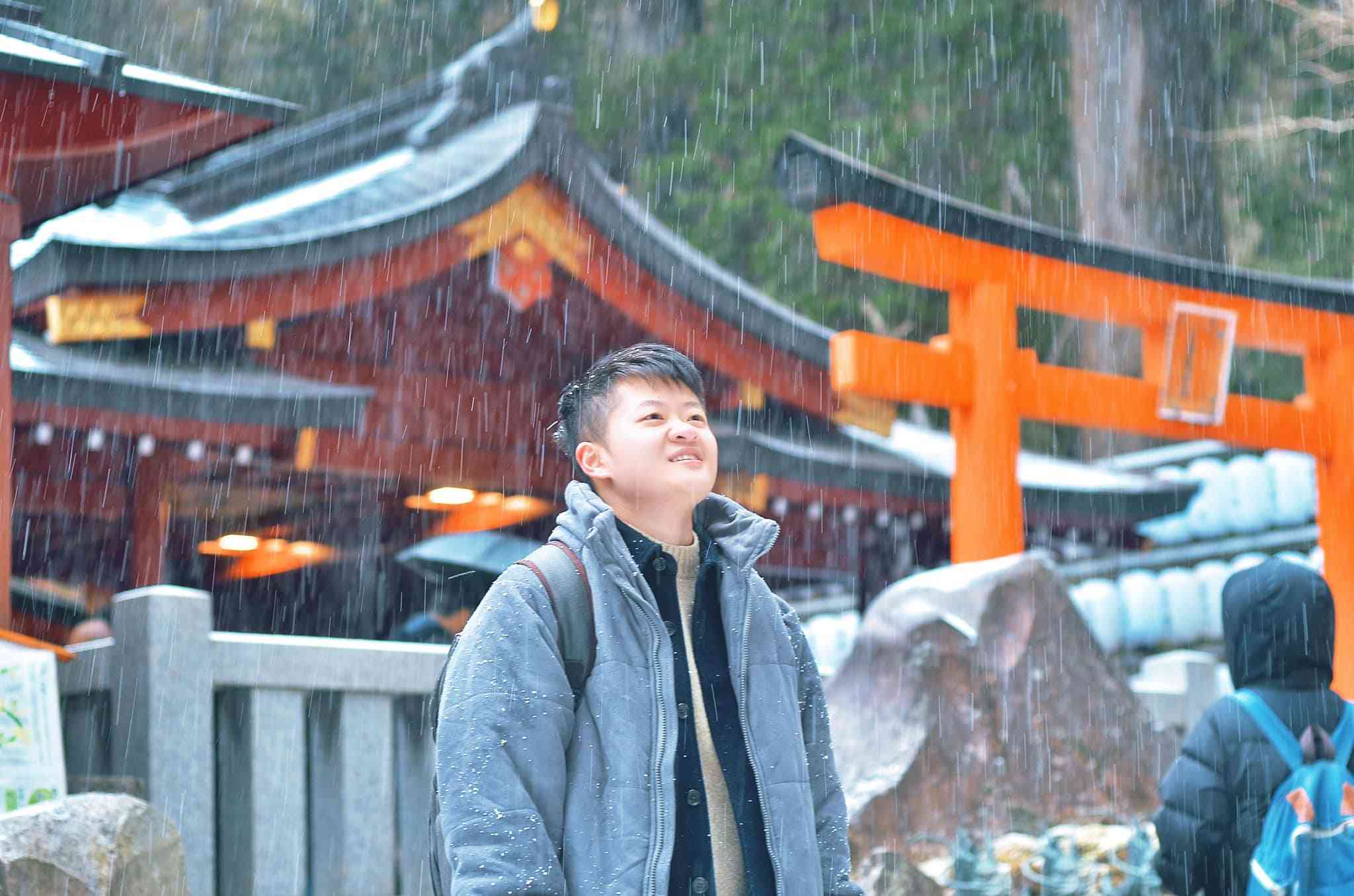 Tận hưởng tuyết rơi đầu mùa trong lần đầu đón năm mới ở Nhật Bản. Ảnh: Poohs Đặng