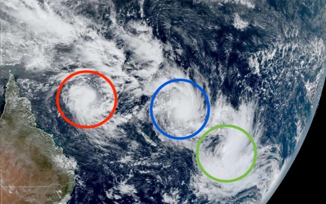 3 cơn bão cùng hoành hành sau siêu bão mạnh nhất thế giới