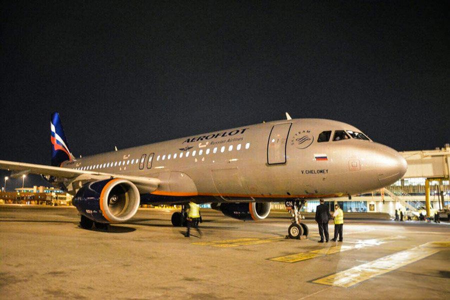 Máy bay của hãng hàng không Aeroflot của Nga. Ảnh: Xinhua