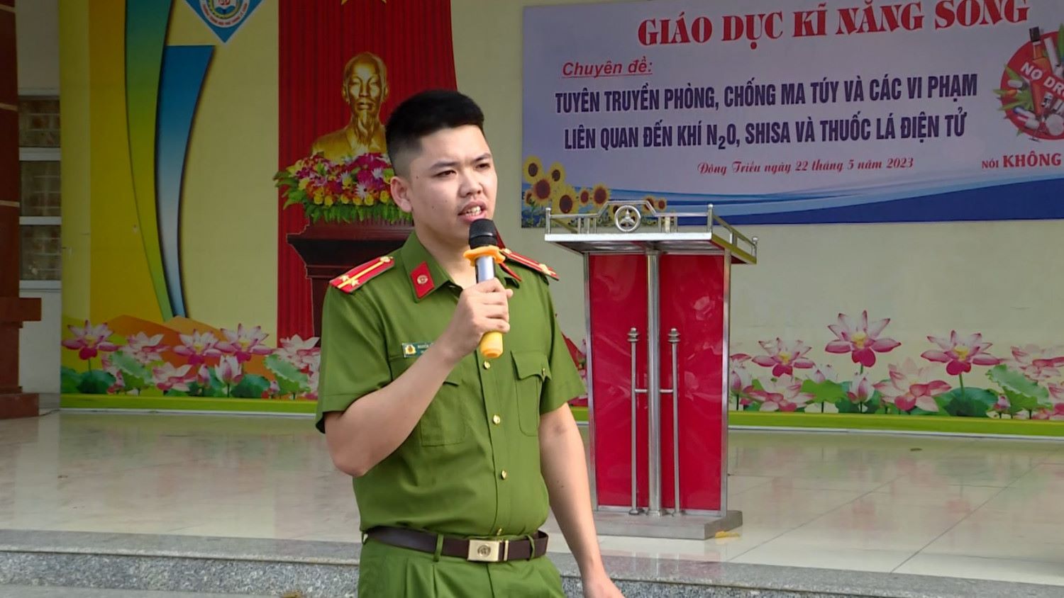 Thượng úy Nguyễn Đăng Khải - cán bộ Phòng Cảnh sát điều tra tội phạm về ma túy Công an tỉnh Quảng Ninh - đã hi sinh khi truy bắt các đối tượng buôn bán ma túy. Ảnh: Công an Quảng Ninh