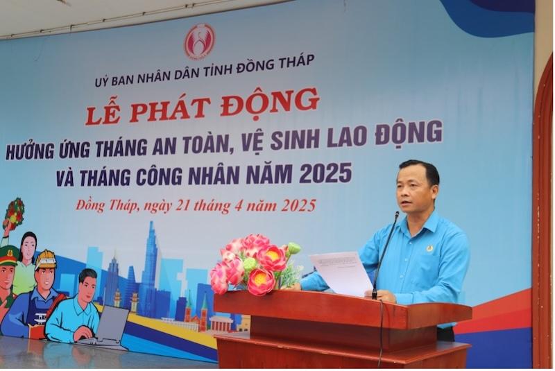 Ông Nguyễn Thanh Tuấn - Phó Chủ tịch LĐLĐ tỉnh Đồng Tháp.