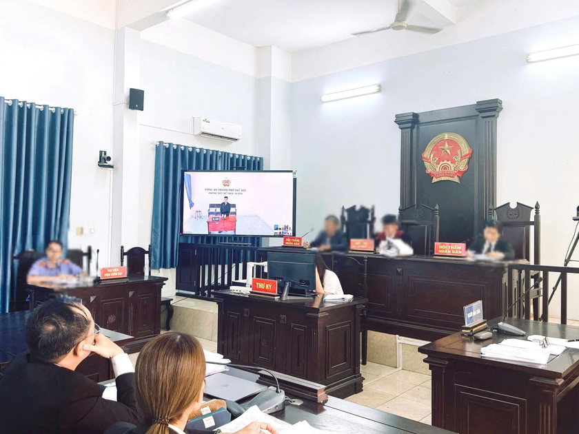 Vụ án được xét xử theo hình thức trực tuyến, tại điểm cầu TAND TP Thủ Đức