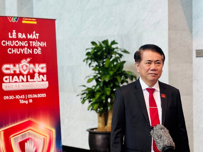 Ông Vũ Văn Thanh - Tổng Giám đốc Tập đoàn Hoa Sen chia sẻ trong Lễ ra mắt chương trình “Chống gian lận - Bảo vệ người dùng”.
