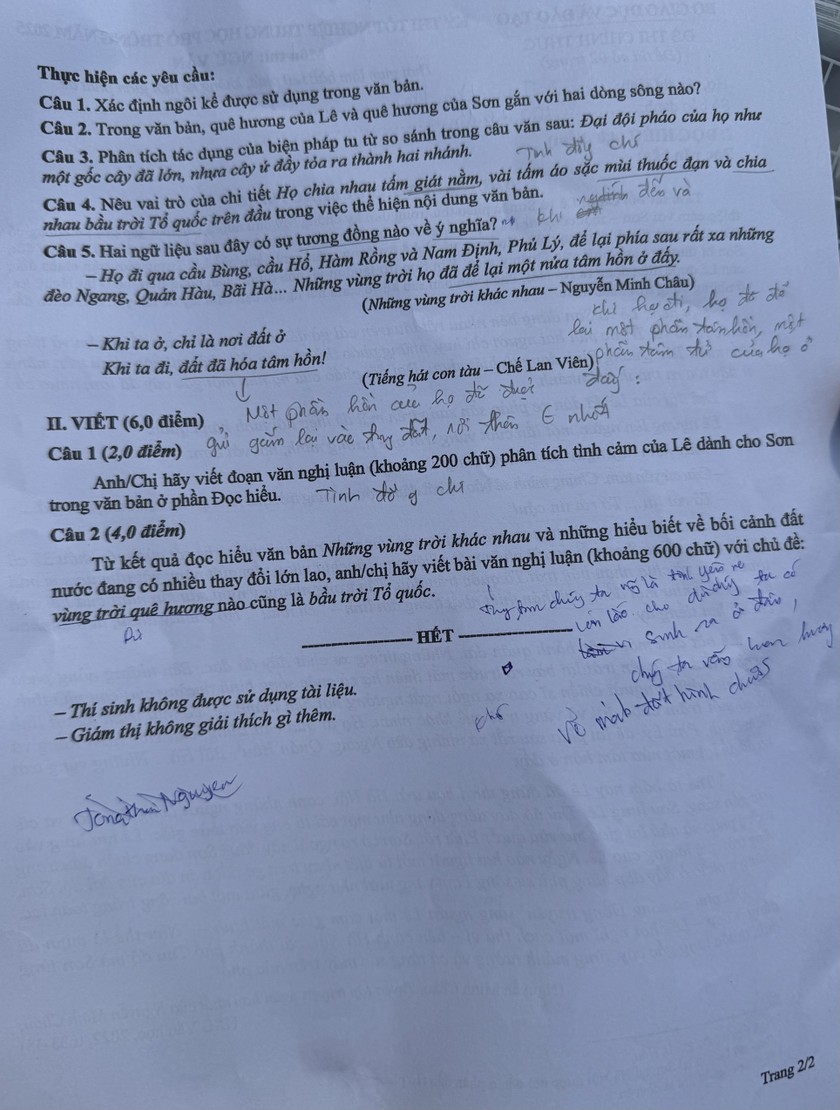 Đất nước có nhiều thay đổi vào đề thi Ngữ văn tốt nghiệp, thí sinh khen 'lạ mà hay' ảnh 2