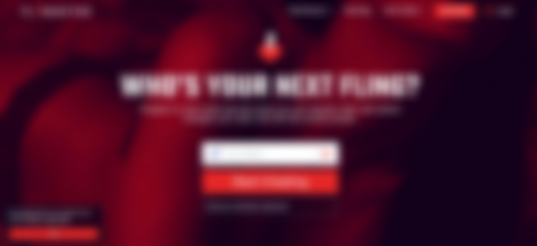 Giao diện của một website hẹn hò trực tuyến với hình nền gợi cảm. Ảnh: Chụp màn hình giao diện