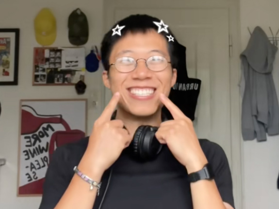 Trung Hiếu được biết tới là TikToker Bốp. Ảnh: Chụp từ clip TikTok