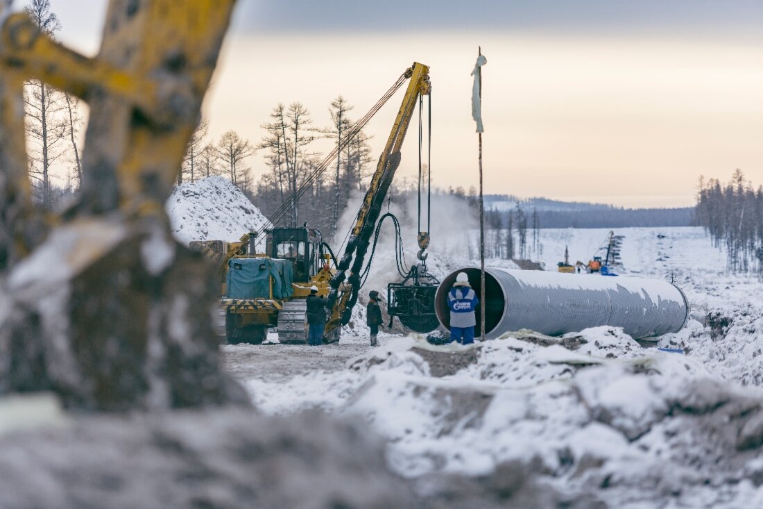 Đường ống Sức mạnh Siberia dự kiến đạt công suất tối đa 38 tỉ m2 trong năm 2025. Ảnh: Gazprom