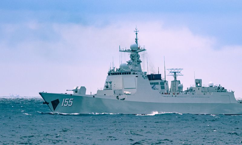Tàu khu trục tên lửa dẫn đường Type 052D Nam Kinh của Trung Quốc diễn tập huấn luyện ngày 11.11.2024. Ảnh: Quân đội Trung Quốc
