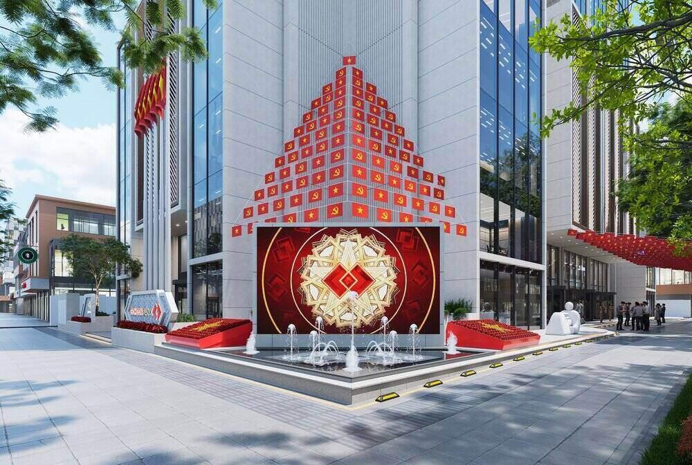 Trụ sở chính của Techcombank sẽ mang đến những góc ảnh chất lượng cao cho người dân nhân dịp đại lễ 2/9. Ảnh: Techcombank
