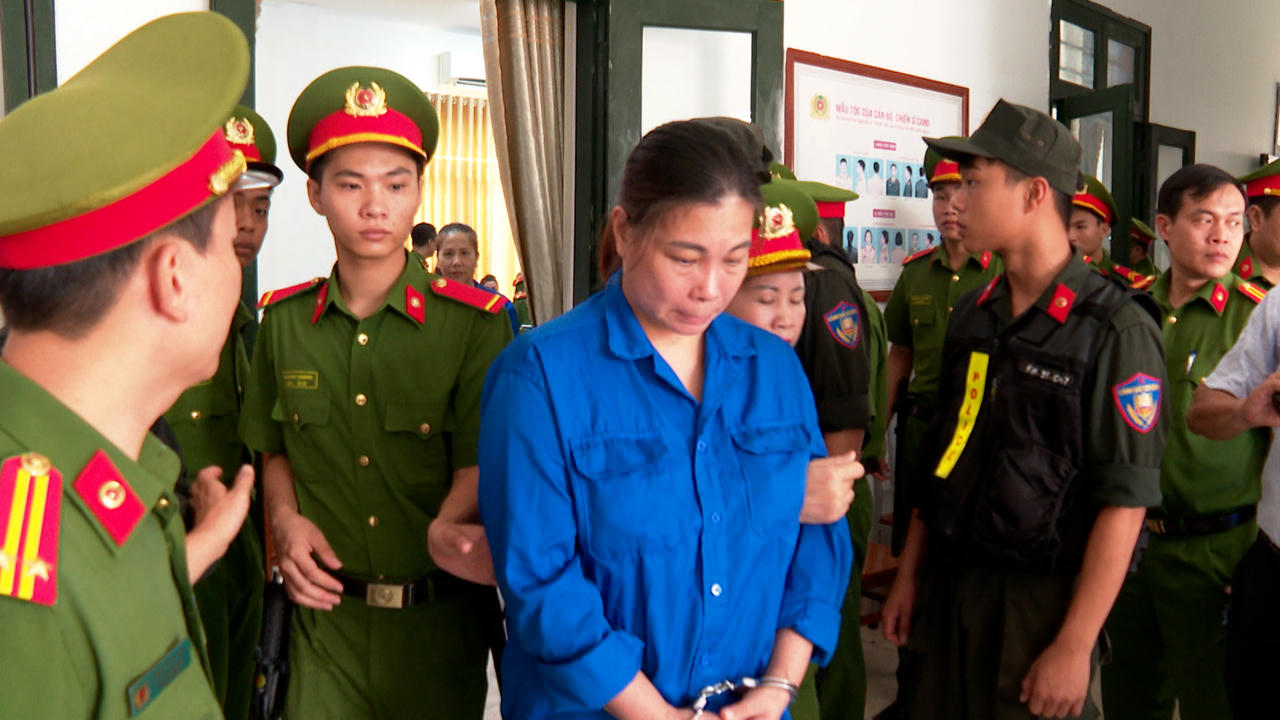 Các bị cáo tại phiên tòa