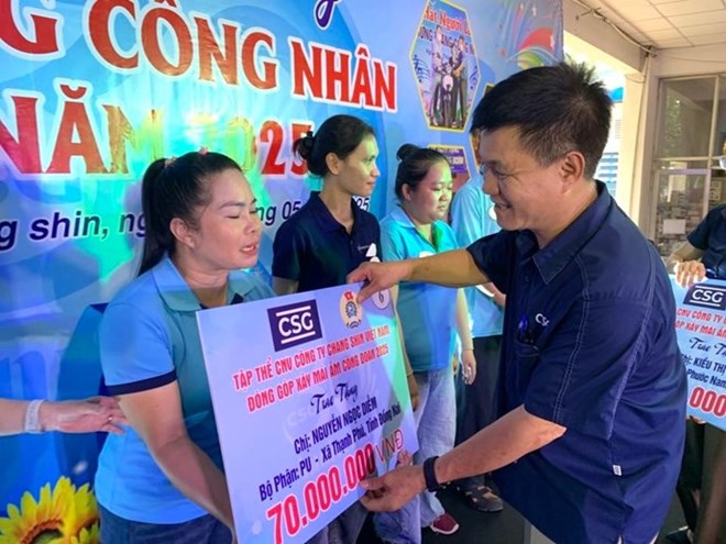 Một công ty giày ở Đồng Nai xây hơn 200 Mái ấm Công đoàn cho công nhân