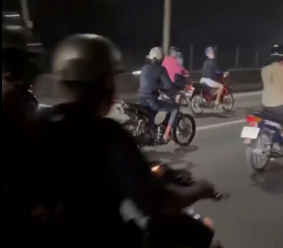Cơ quan công an đang tiếp tục truy vết xử lý các đối tượng gây mất trật tự giao thông. Ảnh cắt từ clip công an cung cấp