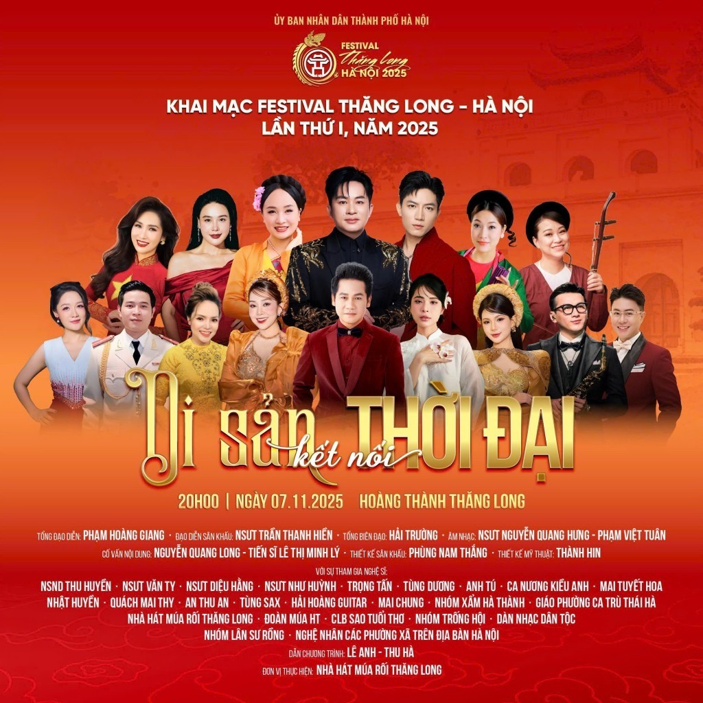 Tối nay khai mạc Festival Thăng Long - Hà Nội 2025 Tối nay khai mạc Festival Thăng Long - Hà Nội 2025