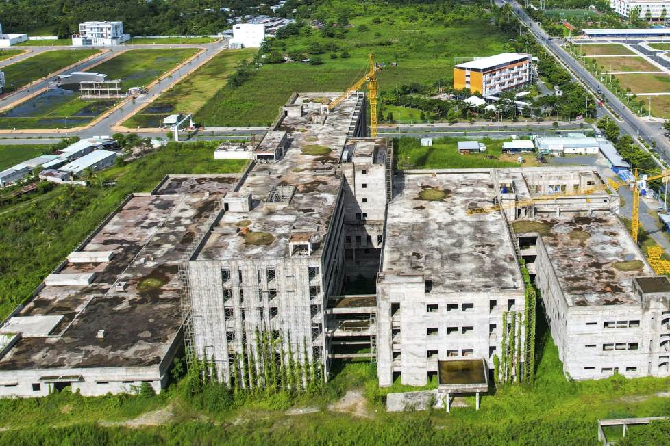 Dự án Bệnh viện Ung bướu TP Cần Thơ (quy mô 500 giường). Ảnh: Phong Linh.