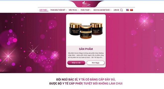 Dòng mỹ phẩm Doctor Magic của Mailisa bị rà soát