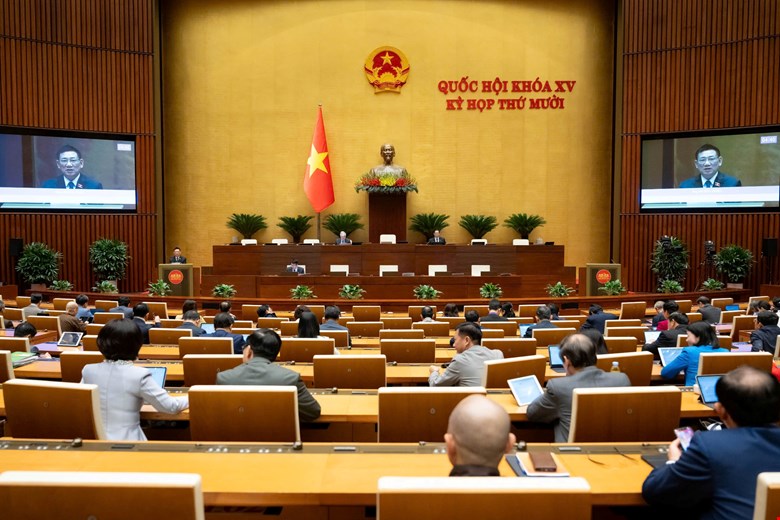 Phiên họp sáng 19.11. Ảnh: Quochoi.vn