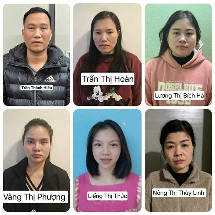 Một số bị can trong vụ án. Ảnh: BCA.