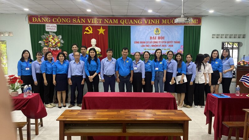 Đại hội Công đoàn cơ sở Công ty Cổ phần tổng hợp Quyết Thắng nhiệm kỳ 2025 - 2030. Ảnh: Hà Ny