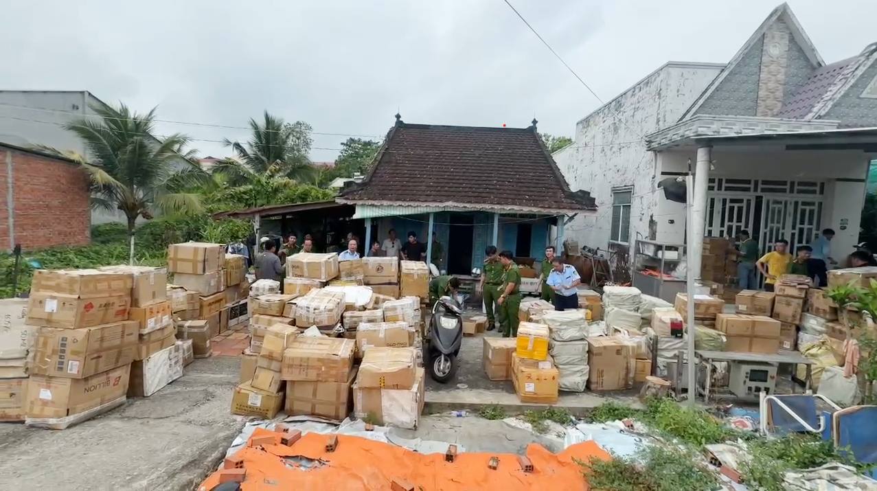 Địa điểm khám xét. Ảnh: Công an Cần Thơ