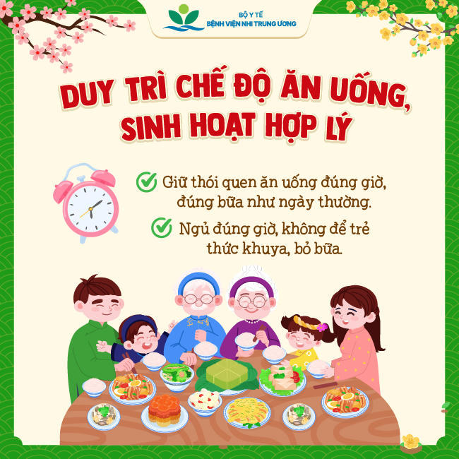 Khuyến cáo từ Bệnh viện Nhi trung ương về dinh dưỡng cho trẻ ngày Tết