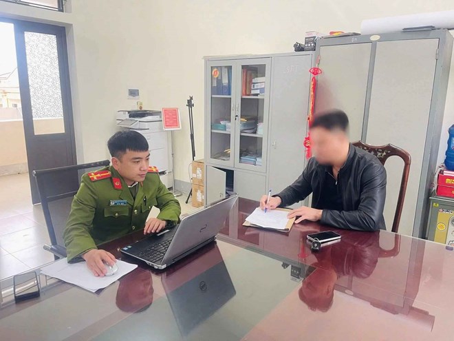 Trước đó, Công an phường Trần Phú đã làm việc với Nguyễn Viết Linh. Ảnh: Công an Hà Tĩnh