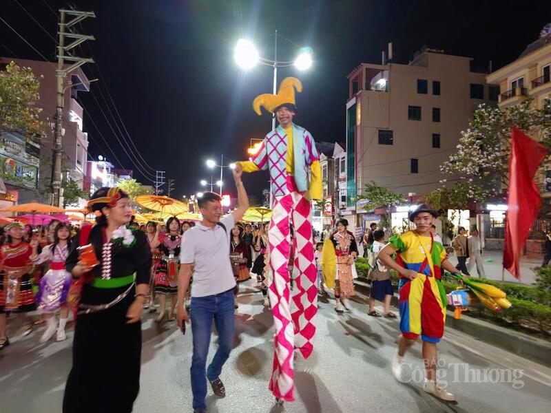 Điểm đặc biệt của Carnaval đường phố tại Điện Biên là sự góp mặt của nhiều đoàn nghệ thuật chuyên nghiệp như Vũ đoàn Trung ương, Liên đoàn Xiếc Việt Nam.