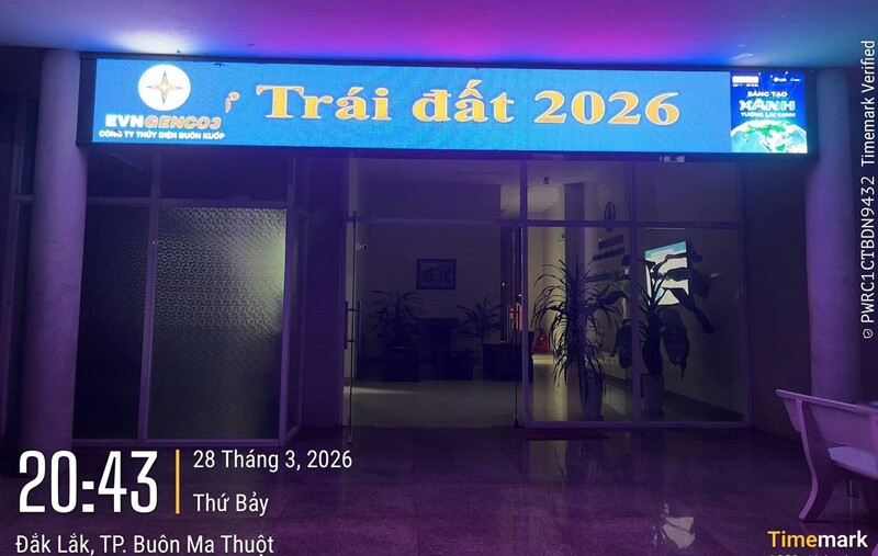 Công ty Thủy điện Buôn Kuốp tắt đèn hưởng ứng chiến dịch Giờ Trái đất 2026
