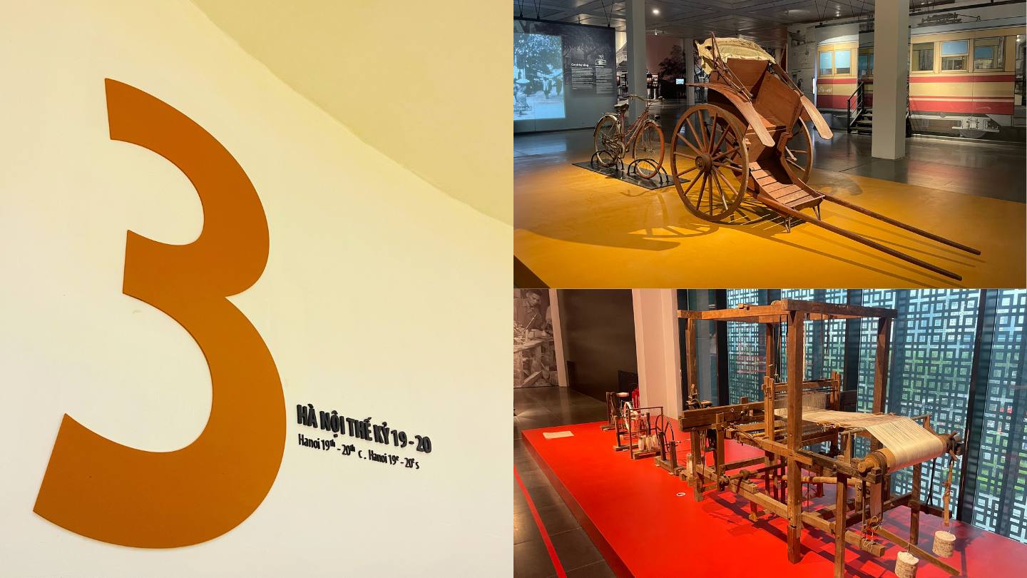 Tầng 3 mang đến cái nhìn khái quát về Hà Nội thế kỷ 19 và 20, với các bộ sưu tập tư nhân và tác phẩm trừu tượng phản ánh sự chuyển mình của thời đại.