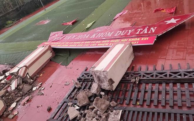 Lốc xoáy xuất hiện ở xã miền núi Quảng Trị