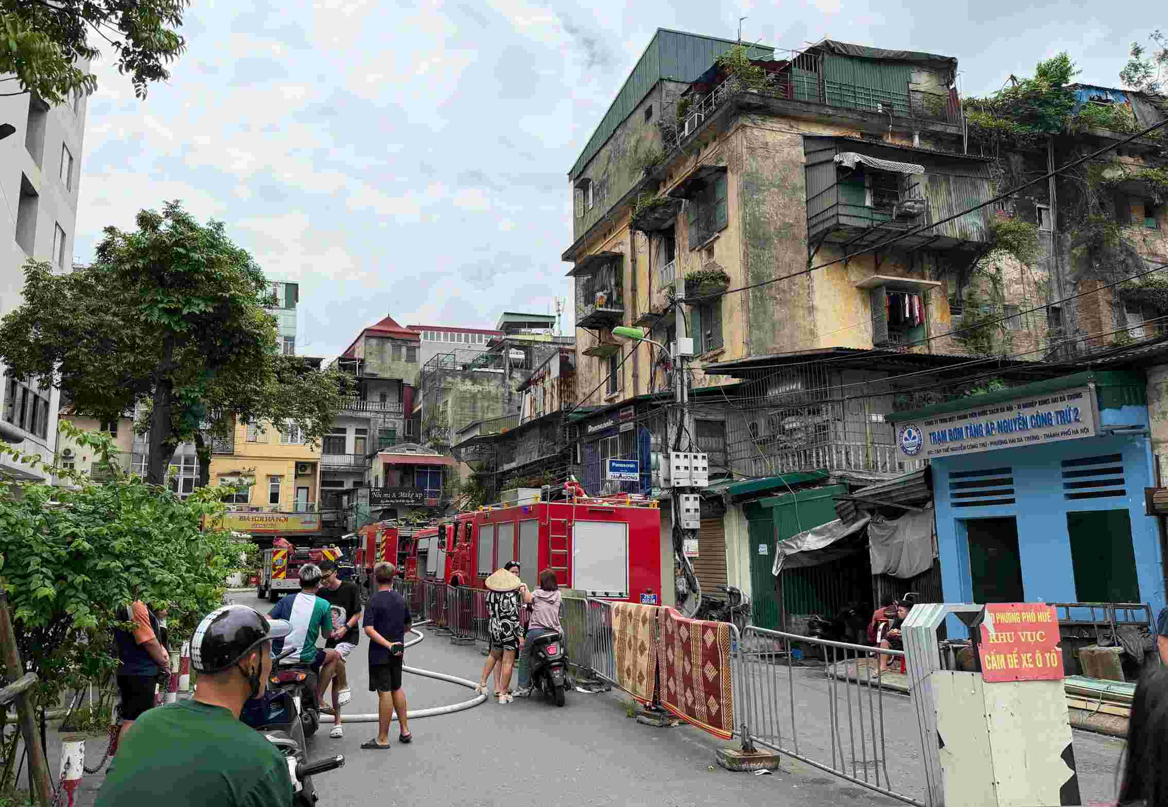 Hiện trường vụ cháy. Ảnh: Hà Thanh