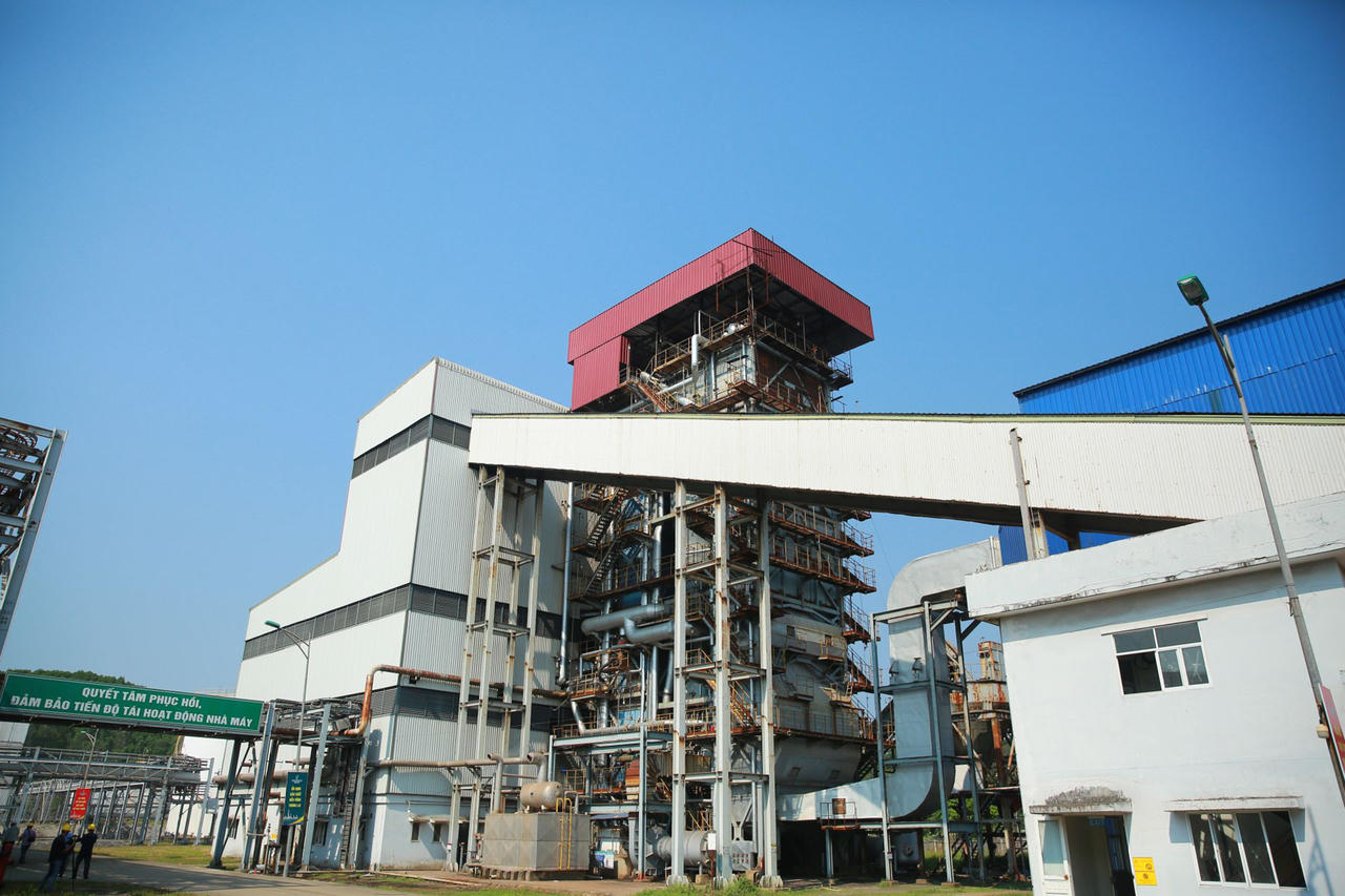 Một phân xưởng tại Nhà máy Nhiên liệu sinh học Bio-Ethanol Dung Quất. (Ảnh: Việt Anh)