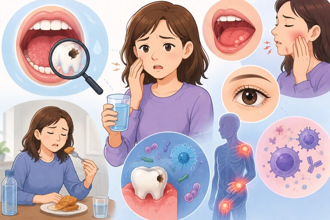 Khô miệng, sâu răng tái diễn có thể là dấu hiệu bệnh tự miễn