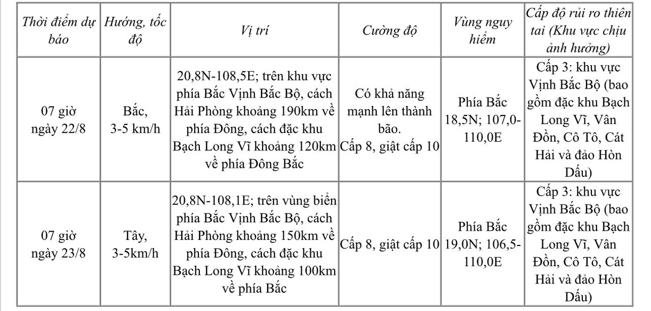 Ảnh hưởng của áp thấp nhiệt đới, đặc khu Bạch Long Vĩ (Hải Phòng) đã có gió mạnh giật cấp 9