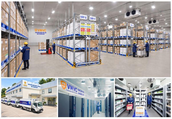 VNVC với gần 300 trung tâm tiêm chủng hiện đại khắp cả nước, đầu tư lớn cho hệ thống bảo quản, vận chuyển vắc xin và quản lý chất lượng vận hành đồng bộ. Ảnh: VNVC