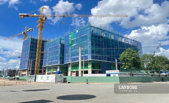 Dự án nhà ở xã hội Định Hòa, phường Chánh Hiệp đang được xây dựng. Ảnh: Đình Trọng (Chụp tháng 7.2026)