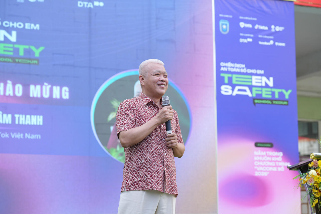 Ông Nguyễn Lâm Thanh, Tổng Giám đốc TikTok Việt Nam chia sẻ tại chương trình. (Ảnh: NCA)
