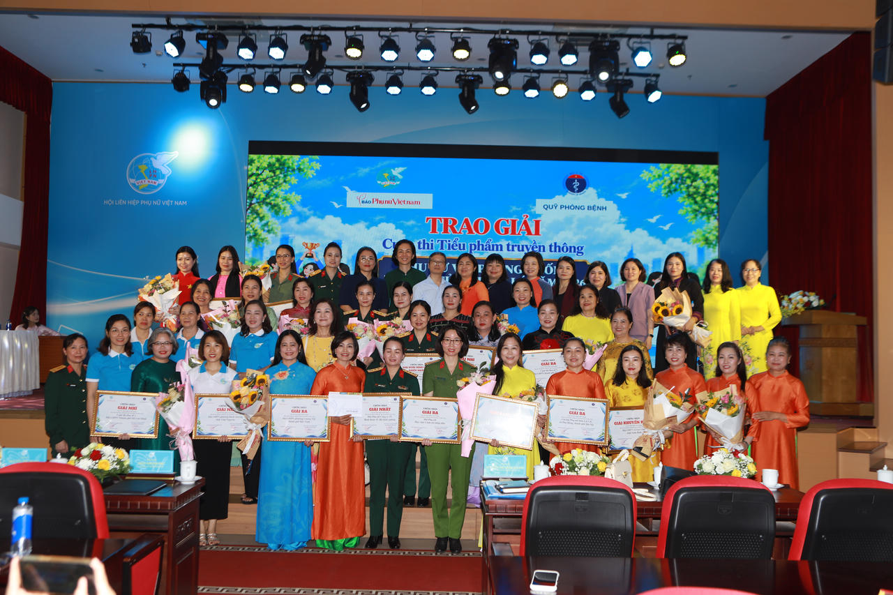 Lễ trao giải Cuộc thi tiểu phẩm truyền thông “Phụ nữ với phòng, chống tác hại của thuốc lá” năm 2026. (Ảnh: P.V)